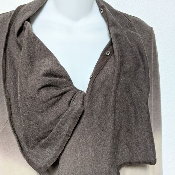 C KEER Ombre Asymmetrical Ruffle Cardigan S - Picture 3 of 7